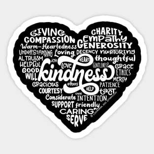 Heart Words of Kindness Sticker